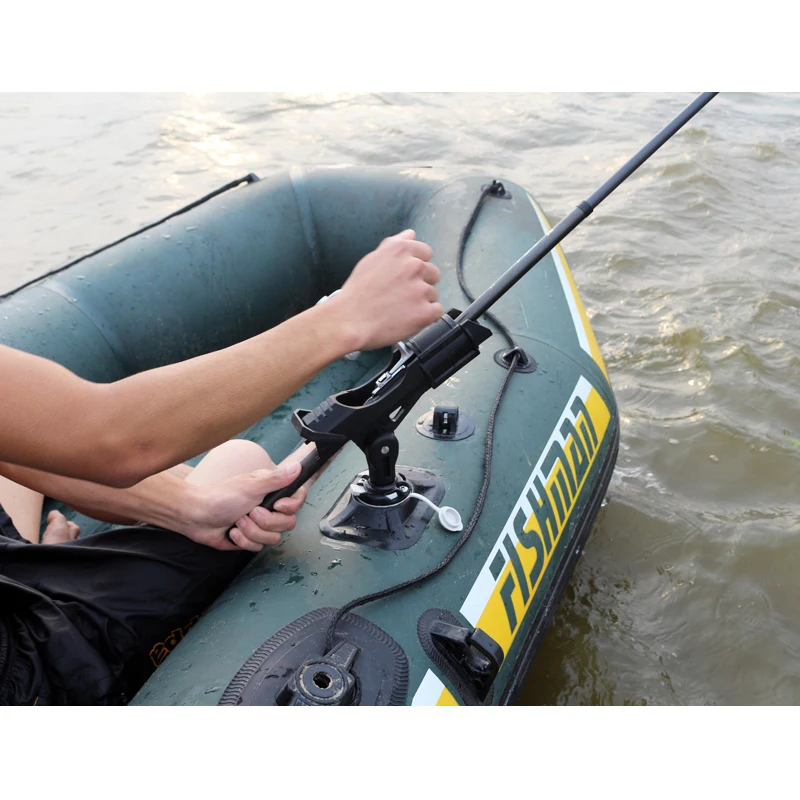Fishing rod holder inflatable boat accessory dinghy raft fishing tool 360� rods holder pvc sup board kayak angling utensil