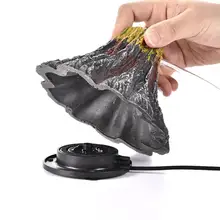 Вулкан в форме смолы аквариум орнамент лампа с воздушным насосом IP68 Водонепроницаемый Подводный Светодиодный точечный светильник для аквариума декоративный светильник