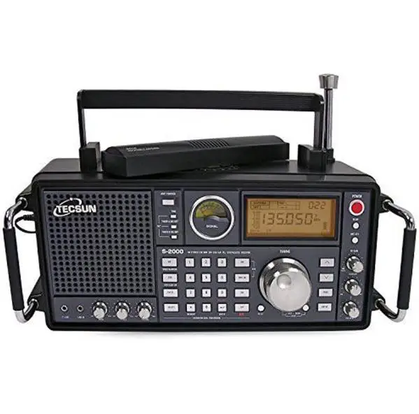 Black TECSUN S-2000 HAM Любительское радио SSB Двойное преобразование PLL FM/MW/SW/LW Air Band - Цвет: Black