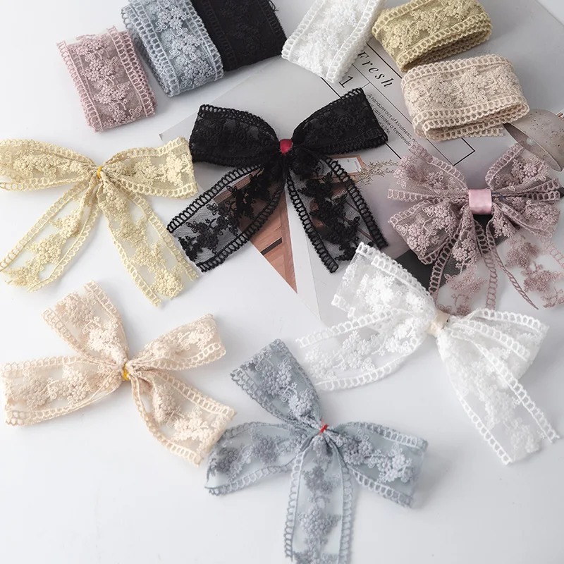Tulle Fabrics Hair Decoration Diy Accessories 4cm Wide Gift Wrapping Handicraft Doll Sewing Supplies Lace Ribbon 5meters lace ribbon lace fabric lace sewing accessories lace sewing supplies lace accessories lace garment accessories lace decoration clothing craft accessories lace hair accessories