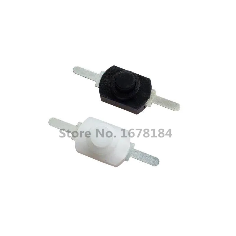 50pcs 1208YD White /Black DC 30V 1A On Off Mini Push Button Switch 1208-YD Self-locking control Flashlight Switchs | Обустройство