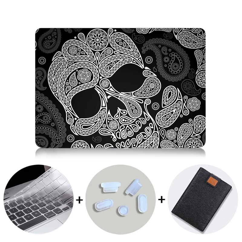 MTT чехол для Apple Macbook Pro 13 15 retina Air 11 13 дюймов Сенсорная панель Череп чехол для ноутбука mac book 12 защитный чехол - Цвет: MB06