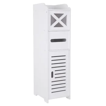 

(20x25x74cm) Narrow Cabinet Multifunctional Foor-standing Shelf For Kitchen Living Room Bathroom Quilted Storage Rack