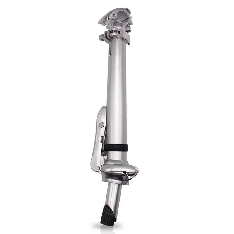silver Folding Bike Stem with Teeth 25.4Mm Aluminum Alloy Height Adjustable Folding Riser Stem - Цвет: silver