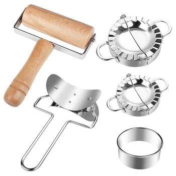 

Dumpling Maker, Dumpling Skin Maker,Dumpling Molds,Stainless Steel Press Dumpling Wrapper Maker for Home Kitchen