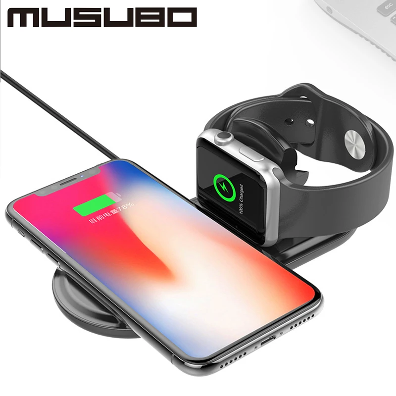Musubo Беспроводное зарядное устройство для iWatch 2 Qi Быстрая зарядка часов серии 4