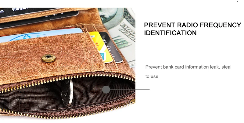 Novel Design Men Wallets Genuine Leather Wallet Short Rfid Credit Card Holder Men Business Leisure Wallet Carteira Masculina