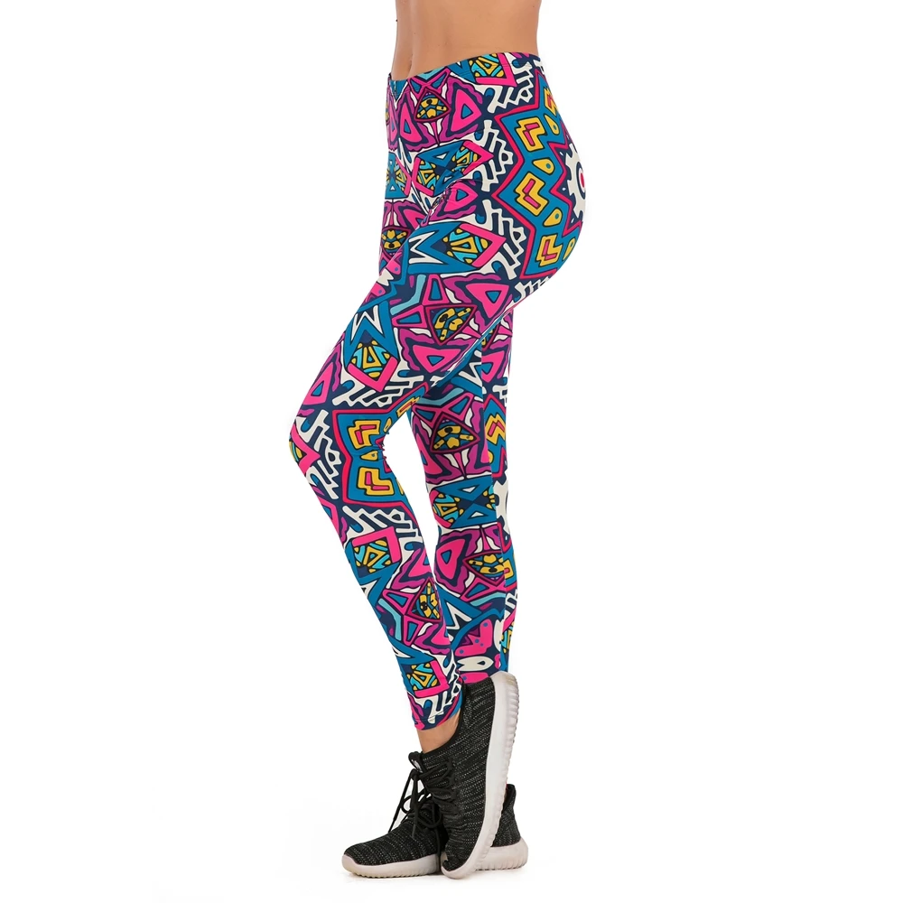 

leggins Slim legins High Waist Leggings Woman Pants Sexy Women Fashion Legging ethnic princess Printing