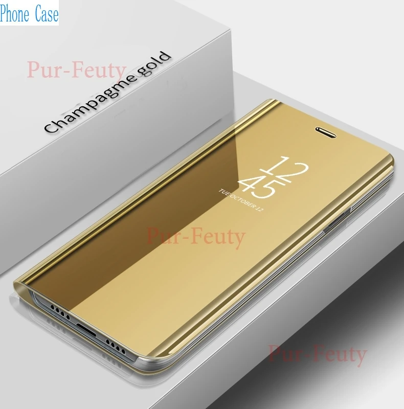 Golden Чехол для Xiaomi Redmi Go M1903C3GG роскошный кожаный милый флип-подставка для зеркала заднего вида чехлы для телефонов Xiaomi Redmi Go Redmigo 5,0'' - Цвет: Golden