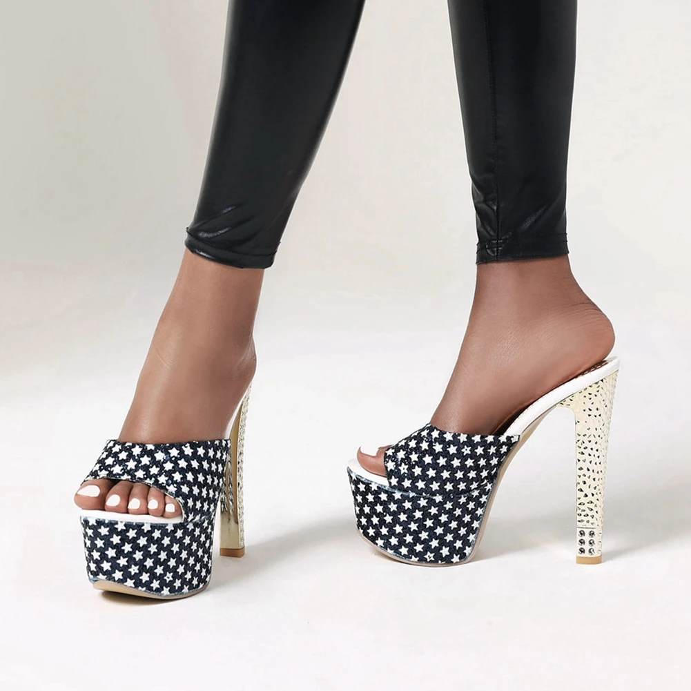 high heels with stars