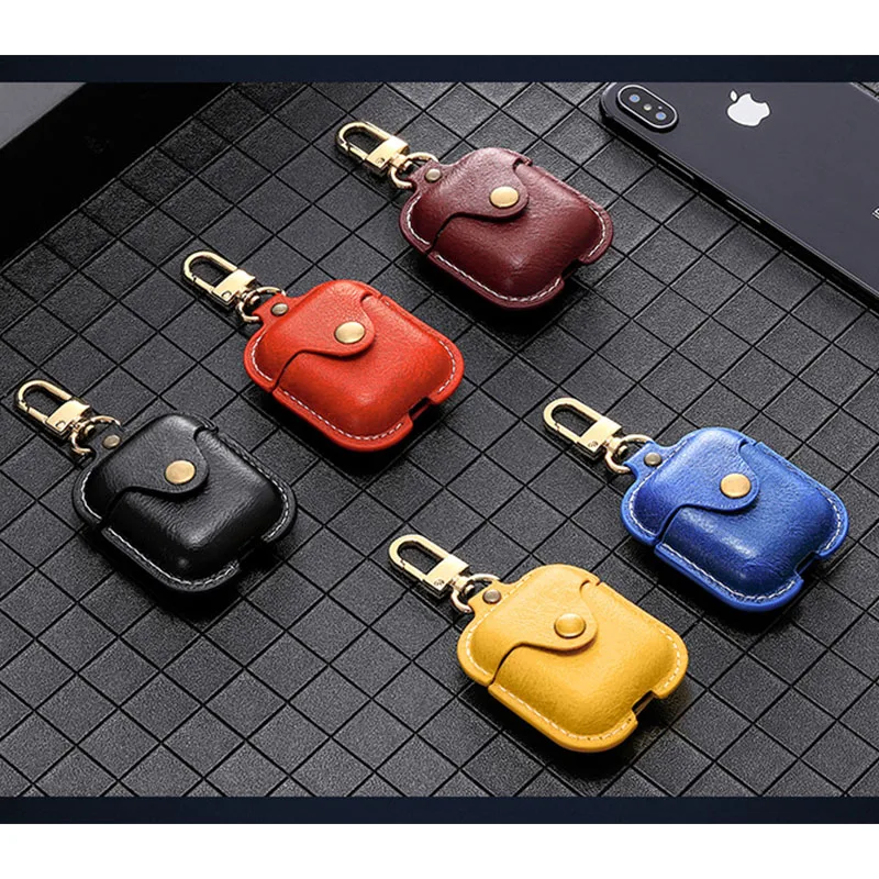 Горячая монограмма PU кожаный чехол для apple airpod 2 bluetooth беспроводной наушник кожаный держатель