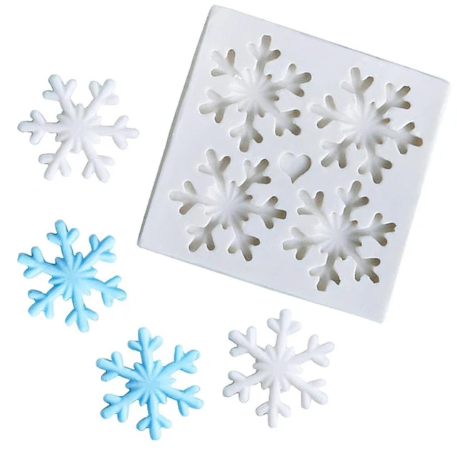 Sophronia M697 Karácsonyi Hópehely Szilikon Penész Torta Dekoráció Fondant Gyanta Epoxi Gumpaste Csokoládé 3D