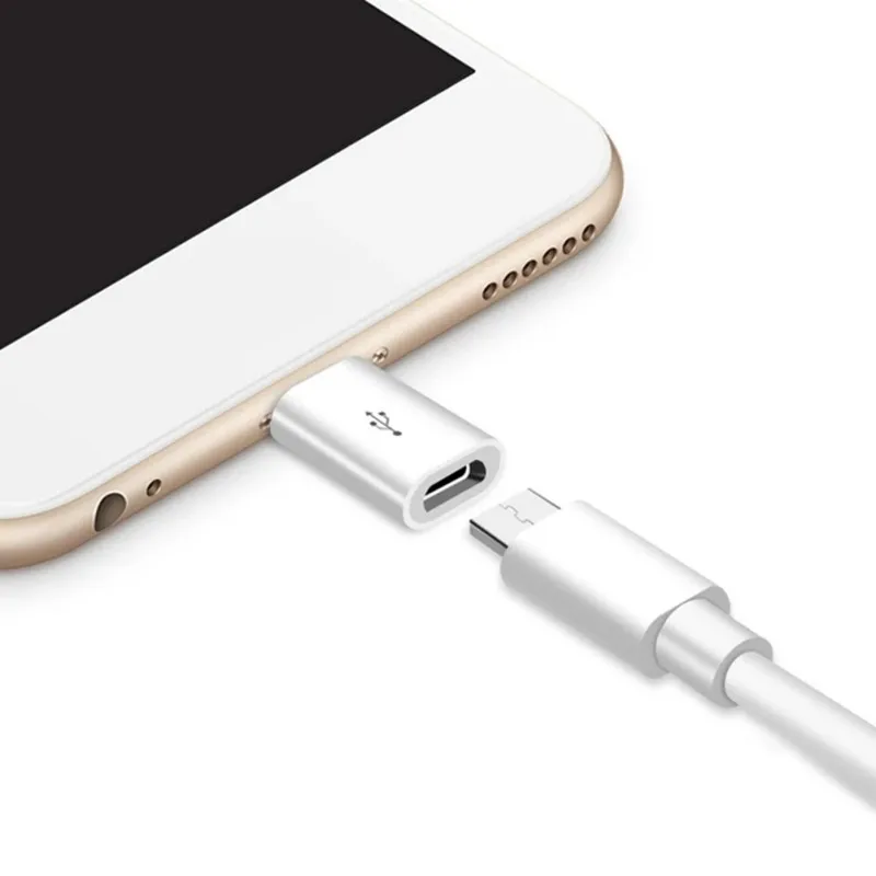 

for Android Micro USB to 8 Pin Adapter Connector for iPhone 5 SE 6 6S 7 8 Plus X XS Max XR Data Sync Charging Cable Converter