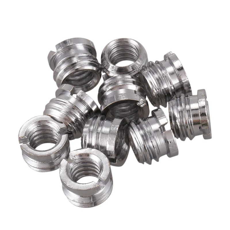 

10 pieces 1/4 to 3/8 conversion adapter for metal screw mount, for tripod and quick change plate (1/4 to 3/8 metal screw)