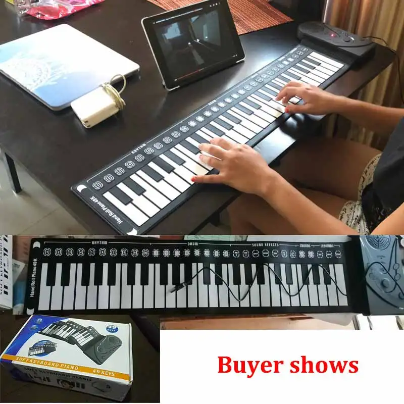 Digitales 49-Tasten Keyboard Set E-Piano Schüler Noten Kinder Demo Lila Violett Digitales 49-Tasten Keyboard Set E-Piano Schüler Noten Kinder Demo Lila Violett