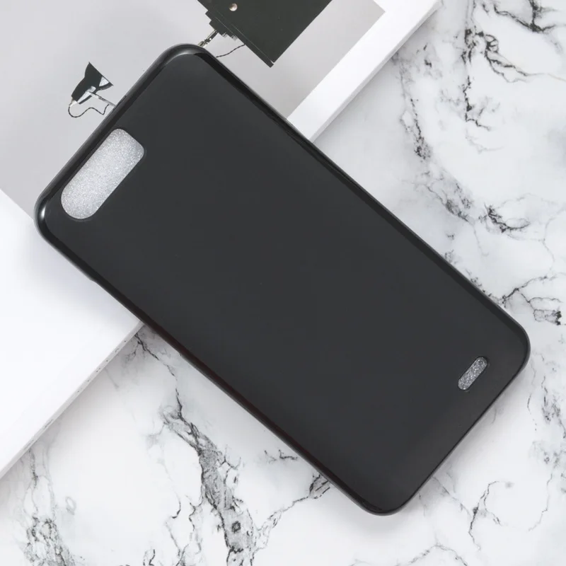 Силиконовый чехол Blackview P6000 мягкий матовый черный защитный из ТПУ для телефона P