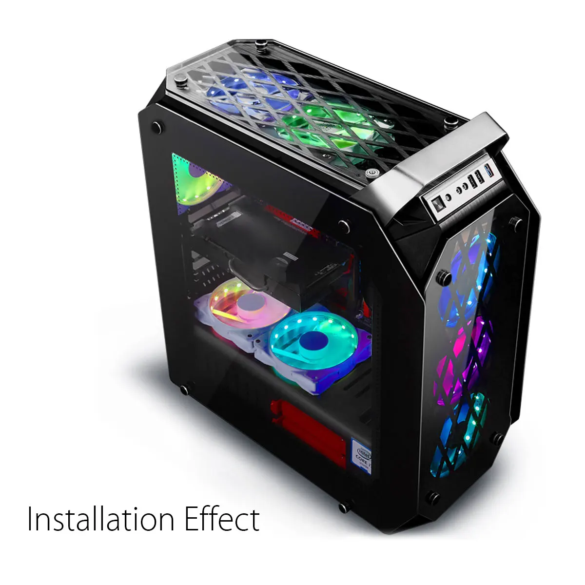 3 шт 6pin компьютерный чехол PC охлаждающий вентилятор RGB регулируемый светодиодный 120 мм тихий пульт дистанционного управления компьютерный кулер охлаждающий вентилятор чехол вентилятор cpu