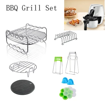 

New Arrival 7-Inch 8-Inch Application 3.2QT-5. 8qt Air Deep-Fried Pot Supply Double Grill Rack 4-Pin Deep Frying Pan Pot Tool