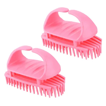 

2pcs Silicone Shampoo Hair Brush Massage Brush Head Cleaning Massage for Home