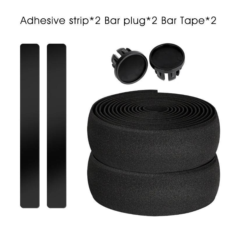 2pcs Bicycle Handlebar Tape Camouflage Anti-Slip Damping Cycling Road Bike Handle Belt Wraps With Bar End Plugs Bike Handlebar Tape