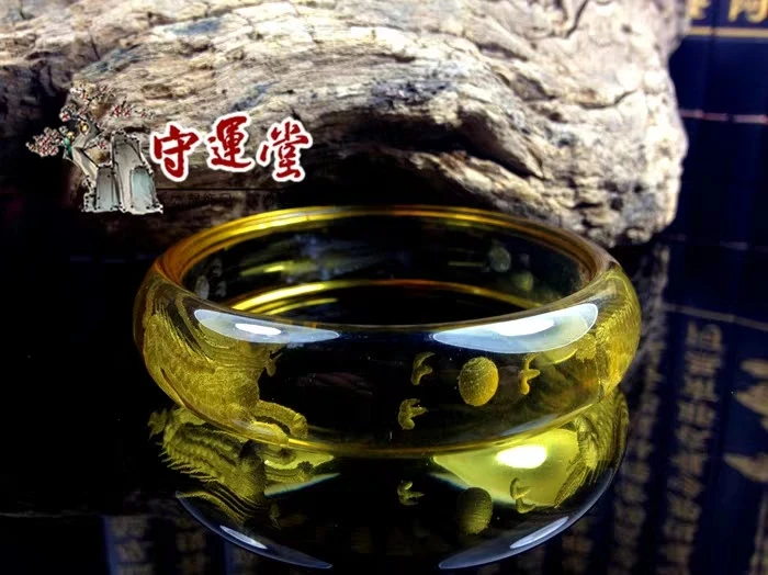 Подлинный натуральный желтый цитрин кварцевый кристалл резной Pi Xiu женский браслет модный прозрачный богатый камень 54 мм 56 мм 58 мм 60 мм AAAA