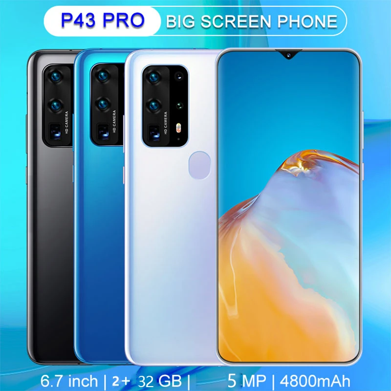 Global SOYES P43 Pro 6.7Inch Smartphone Android10.0 Hexa Core Fingerprint Unlocked 32G ROM Dual SIM 4800mAh Battery Cell phones