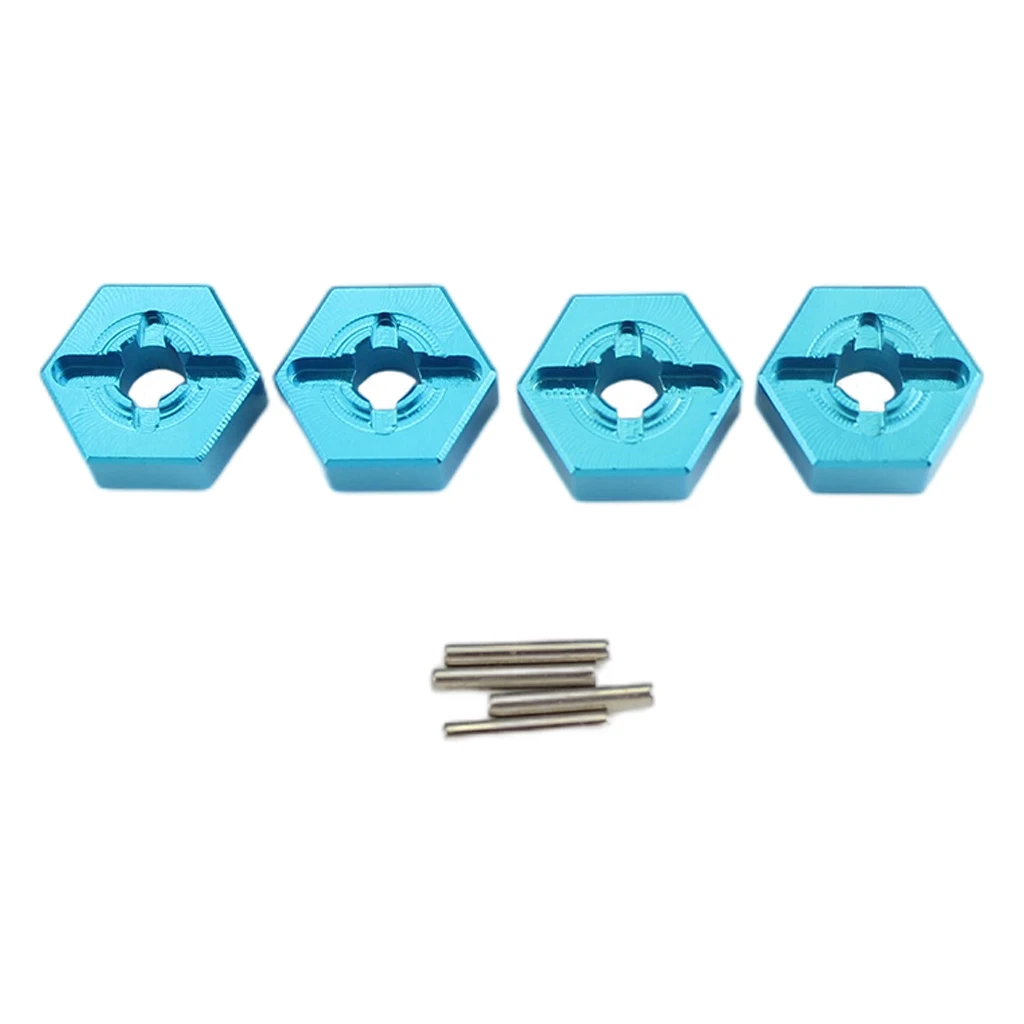 4Pcs Hexagonal Combiner Wheel Rim Hex Upgrade 12mm Metal Adapter for 1/12 Wltoys 144001 RC Model Car Parts
