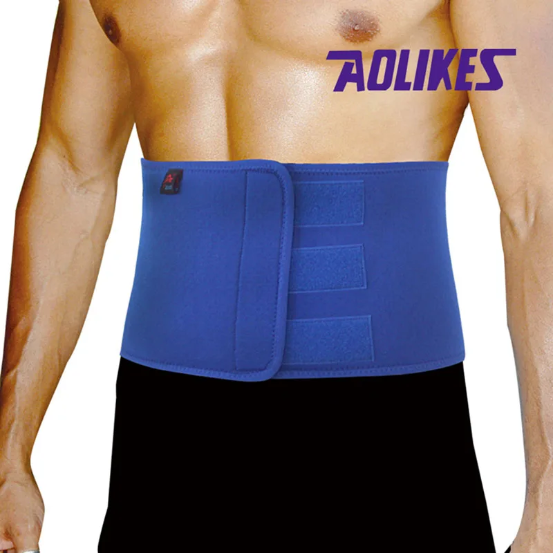 AOLIKES 1 шт. спортивный Дышащий Пояс для спины Регулируемый Поясничный ремень защитный пояс для тяжелой атлетики пояс для мужчин и женщин - Цвет: Blue