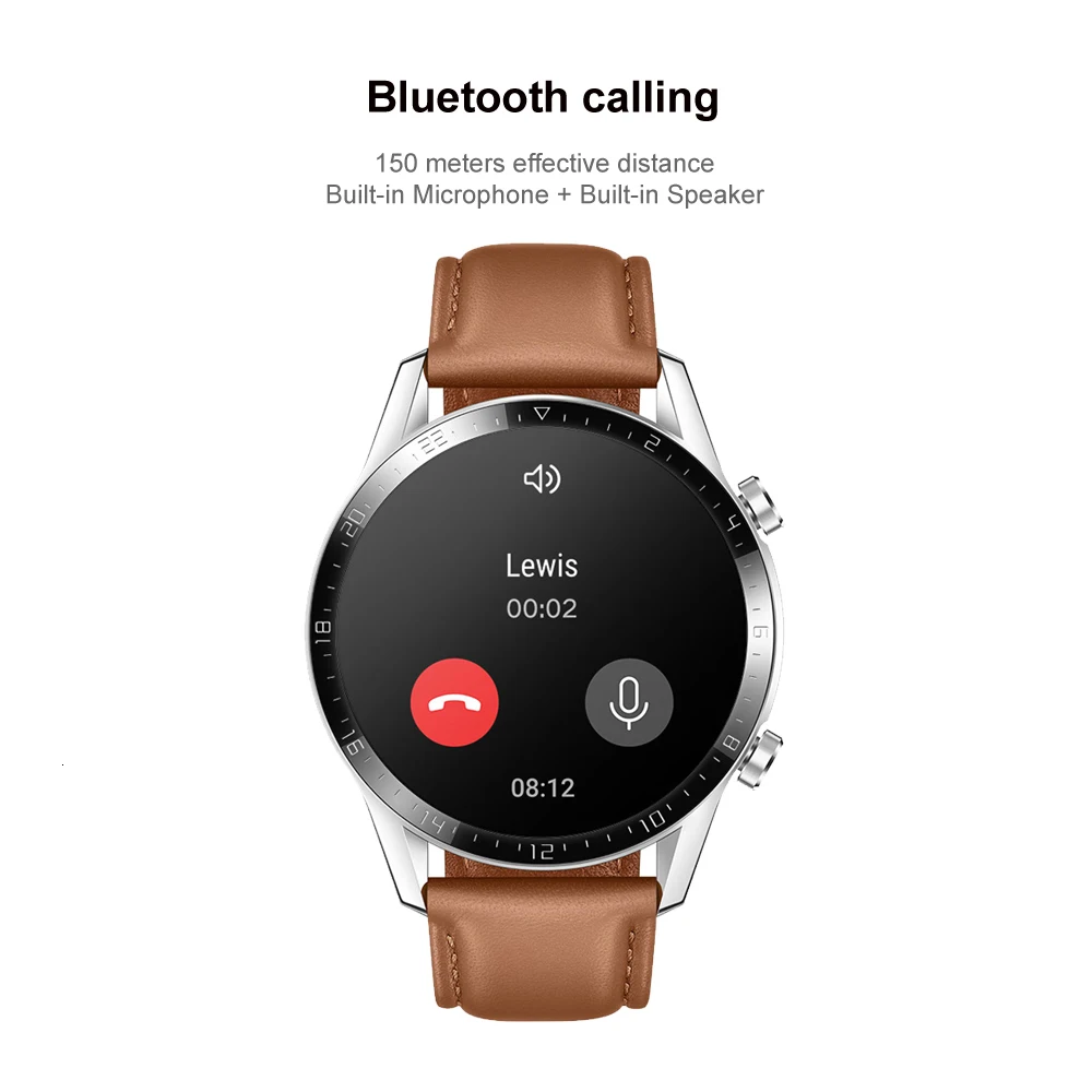 Оригинальные часы huawei GT2, умные часы, Bluetooth, умные часы, 5,1, 14 дней, срок службы батареи, телефонный звонок, частота сердечных сокращений для Android iOS