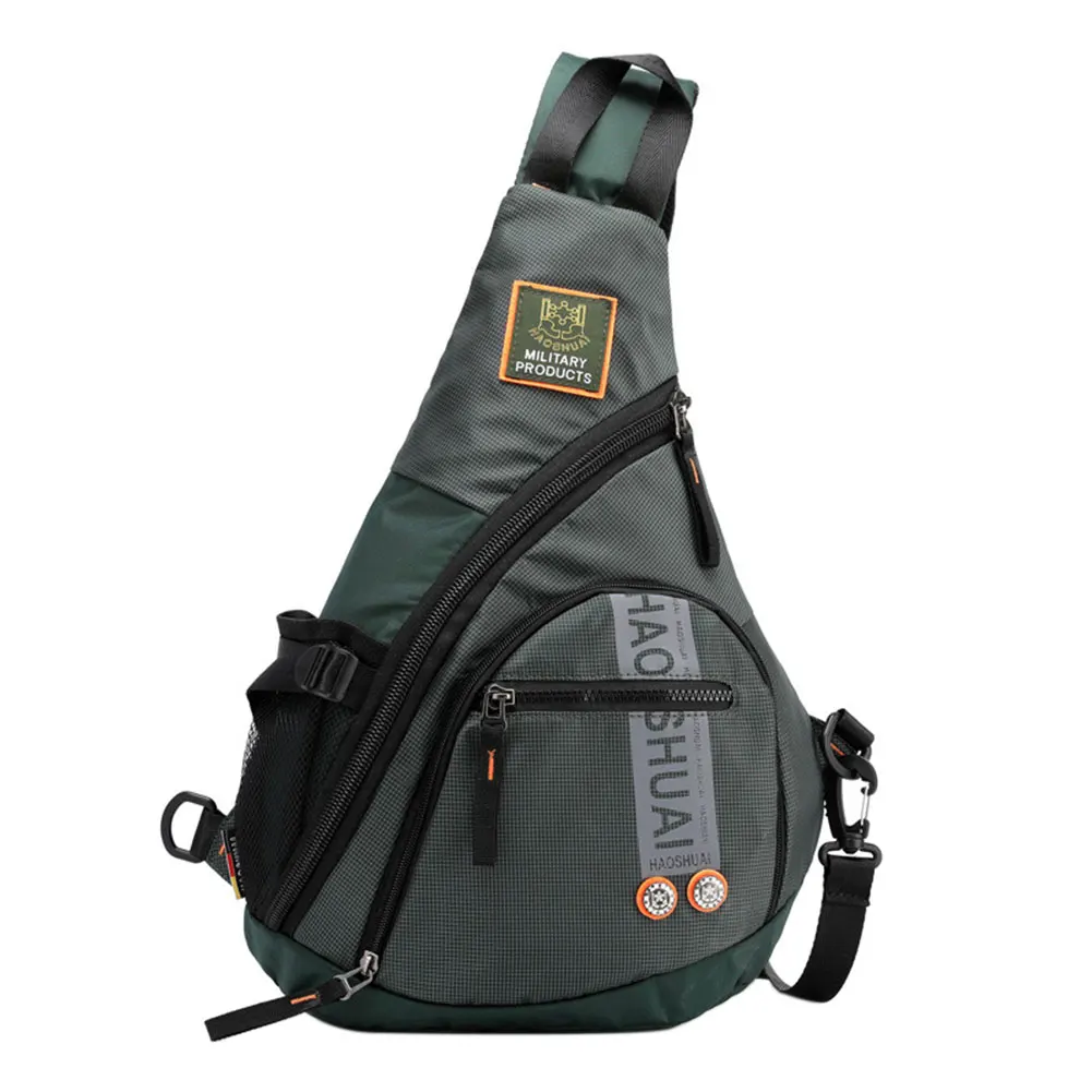 Casual Messenger Travel Single Shoulder Mobilephone Large Capacity Wallet Pouch Waterproof Daypack Outdoor Sports Crossbody Bag - Цвет: Gray Green