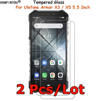 Перейти на Алиэкспресс и купить 2 шт./лот, закаленное стекло для Ulefone Armor X3/X5, защита экрана 5,5 дюйма, Взрывозащищенная защитная пленка, усиленная защита