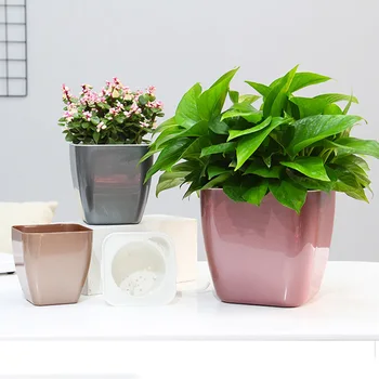 

Simple Fashion Lazy Flower Pot Automatic Water Absorption For Plant HomYard Garden Decoration LB88