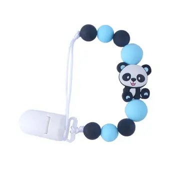 

Cute Baby Pacifier Chain Silicone Cartoon Panda Infants Newborn DIY Nipple Clip