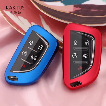 

TPU full protect Key Cover Key Case For Cadillac CT5 2019 2020 5Button Smart Remote Car Key