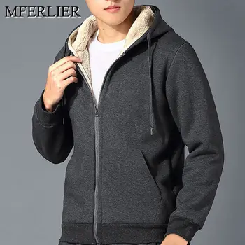 

Autumn Winter jackets men 5XL 6XL 7XL 8XL Bust 130cm Plus size Fleece long sleeve 3 colors men jackets