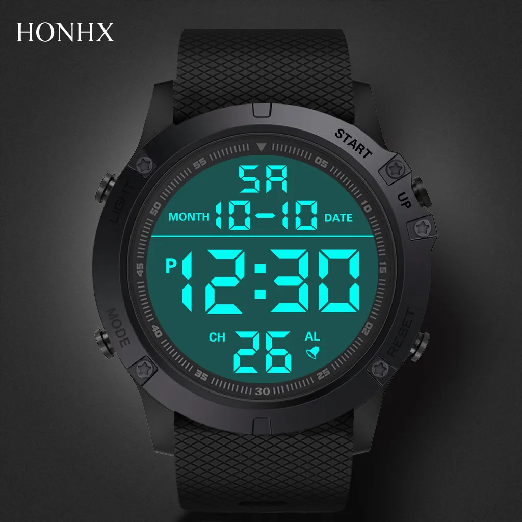 Men Sports Watches Fashion Chronos Countdown Men's Waterproof LED Digital Watch Man Military Clock Relogio Masculino digital wat afbeelding