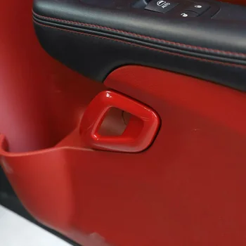 

Car Door Handle Cover Inner Bowl Trim For Dodge Challenger 15-19 Red ABS New