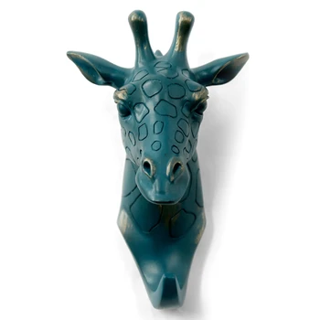 

HOT-Giraffe Head Single Wall Hook/Hanger Animal Shaped Coat Hat Hook Heavy Duty, Rustic, Decorative Gift, Rustic Bronze Color