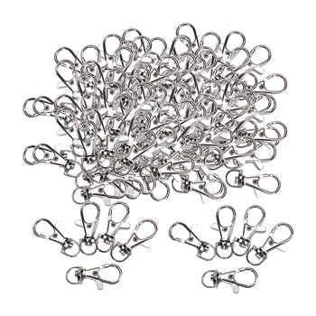 

200x Lobster Clasps Keychain Swivel Trigger Clips Snap Hooks Bag Key Clasps