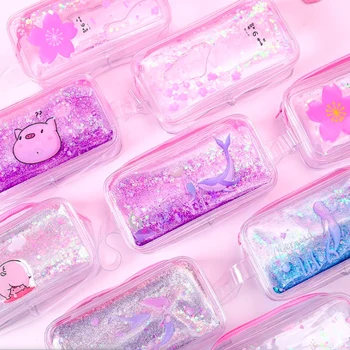 

Kawaii Cartoon Lovely Pencil Bag Stationery Cute Transparent Cute Pencil Case for Office Supplies Student Kid Gift