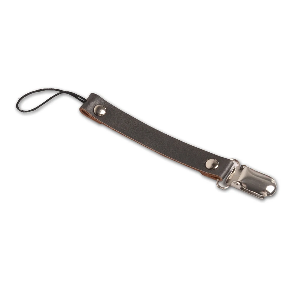 Кожаный детский Прорезыватель для кормления, зажим для соски для малышей, пустышка с защитой от потери, безопасный ремень, короткая пустышка, цепочка для соски