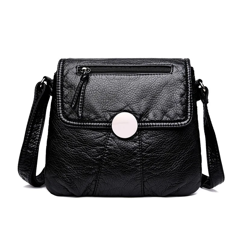 

Washed Leather Soft Leather Shoulder Bag Shoulder Bag Women's Korean-style Fashion Small Square Bag Simple Versatile Lady Bag