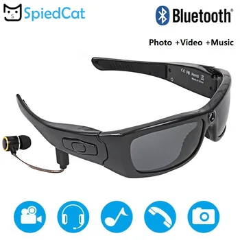 

HD 1080P Glasses Cam with Bluetooth MP3 Player Sunglasses DV Headset Sports Driving Forensics Recorder Polarized Lens Camcorders