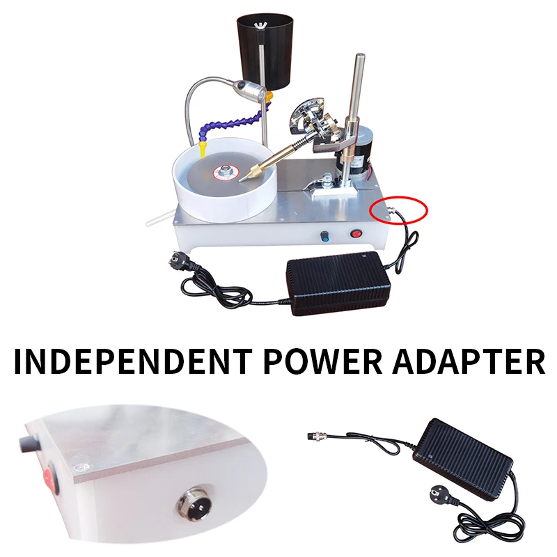 Gem Grinding Machine 120W Small Jewelry Jade Faceting Machine Digital Display Grinding and Polishing