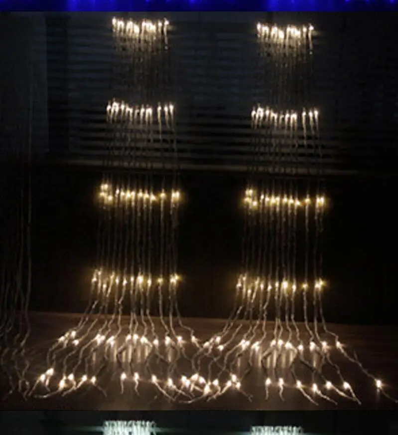 LED Curtain Flow Lamp 3x3 m Waterfall Light Waterproof String Window Meteor Shower Rain Fairy Lighting for Cristmas Decoration battery christmas lights String Lights