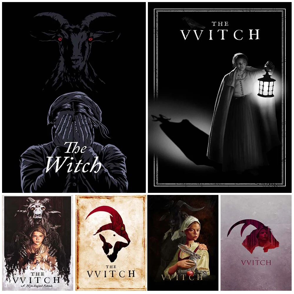 

Black Phillip Satan And Witch Wall Art Canvas Painting Demon Messengers Seduce Witches Poster And Pritn Home Decoration Unframed