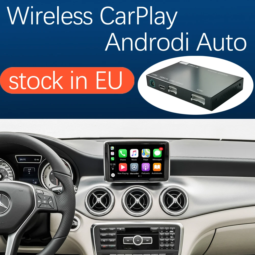Беспроводной Apple CarPlay Android авто для Mercedes Benz A-Class W176 B-Class W246 CLA GLA 2013-2015 с функцией Mirror