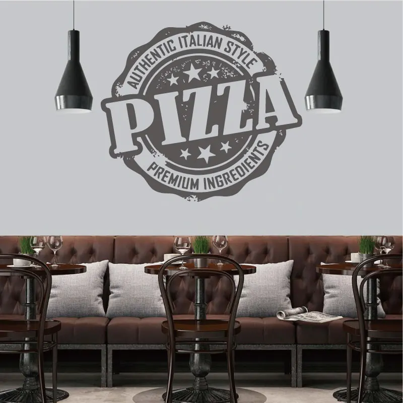 Pizza Wall Sticker Pizza Shop Signboard Window Shop Counter Western Restaurant Home Kitchen Cabinet Decorazione Vinyl Decal Gift