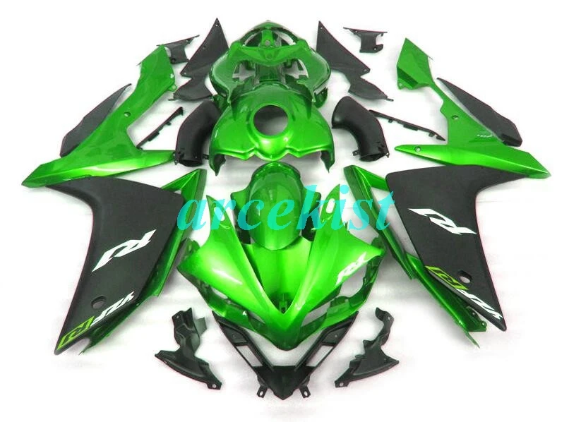 4 подарки ABS прессформы Мотоцикл Обтекатели подходит для Yamaha YZF-1000-R1 2007 2008 07 08 обтекатель кузова набор на заказ зеленый черный