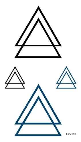 Rocooart временная татуировка наклейка Геометрическая планета Медузы Татуировка черный треугольник Татуировка боди-арт Мужская поддельная Водонепроницаемая татуировка - Цвет: HC-107
